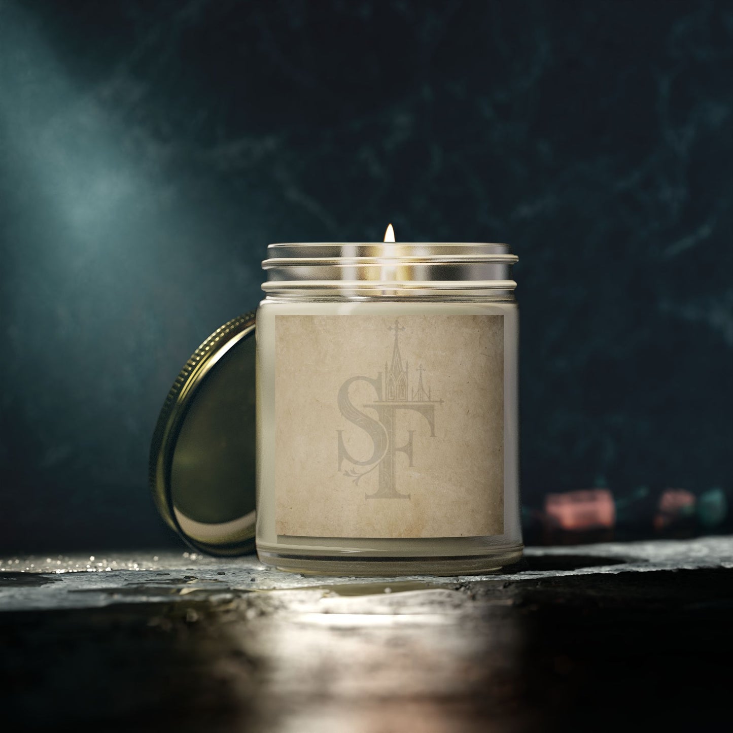 Spires and Facts Coconut Apricot Scented Candles