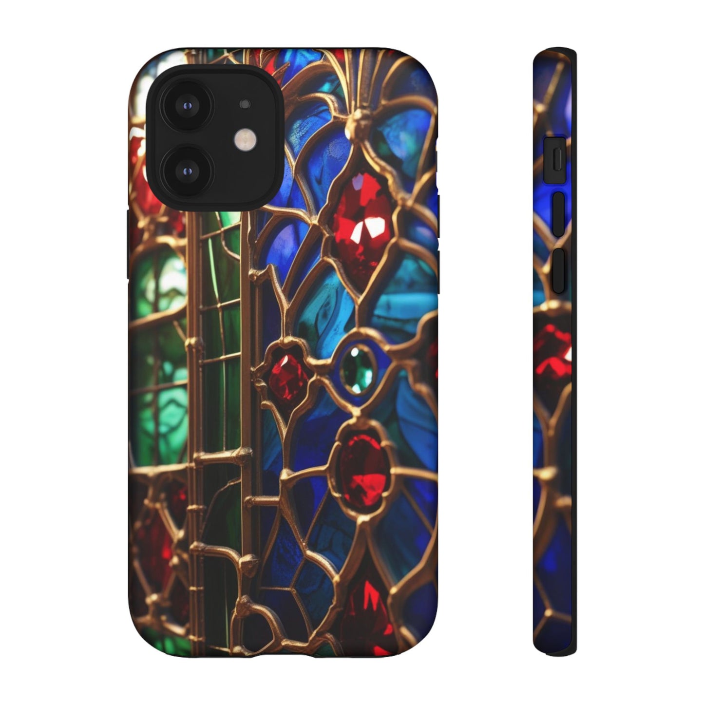 Stained-Glass Protective Phone Case - Jewel Toned Tracery