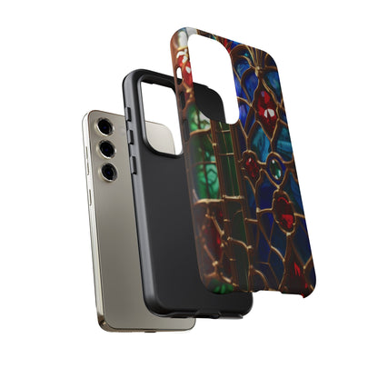 Stained-Glass Protective Phone Case - Jewel Toned Tracery