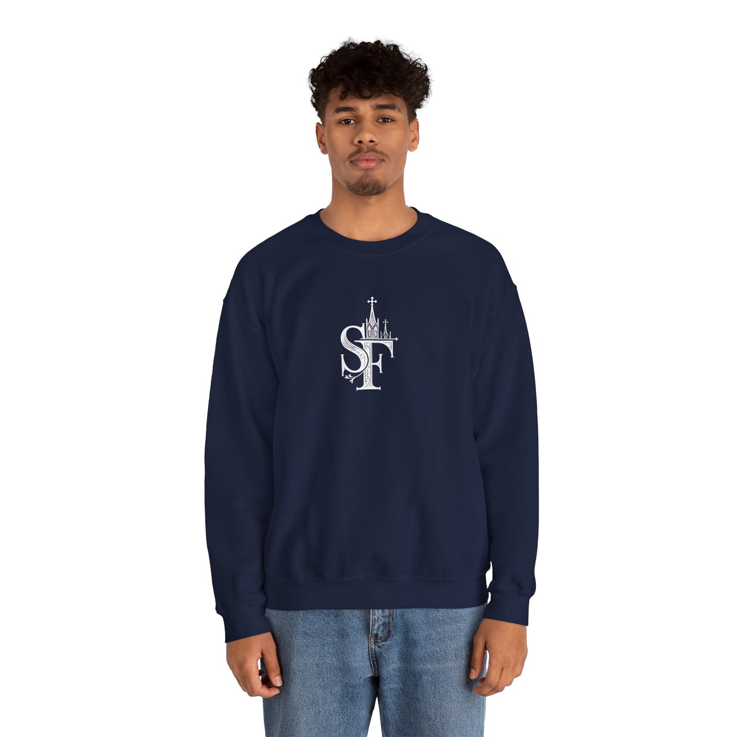 Dark Sweatshirt with SF Graphic - Cozy Essentials