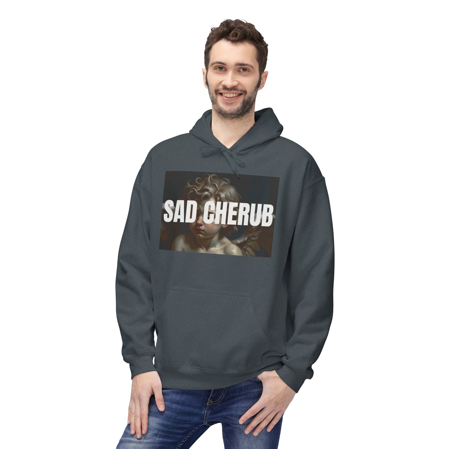 Sad Cherub Fleece Hoodie - Cozy Essentials