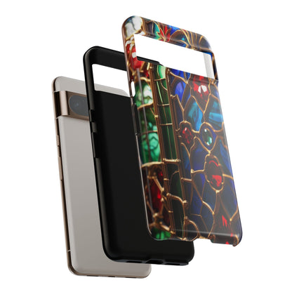 Stained-Glass Protective Phone Case - Jewel Toned Tracery