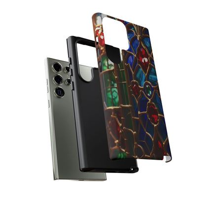 Stained-Glass Protective Phone Case - Jewel Toned Tracery
