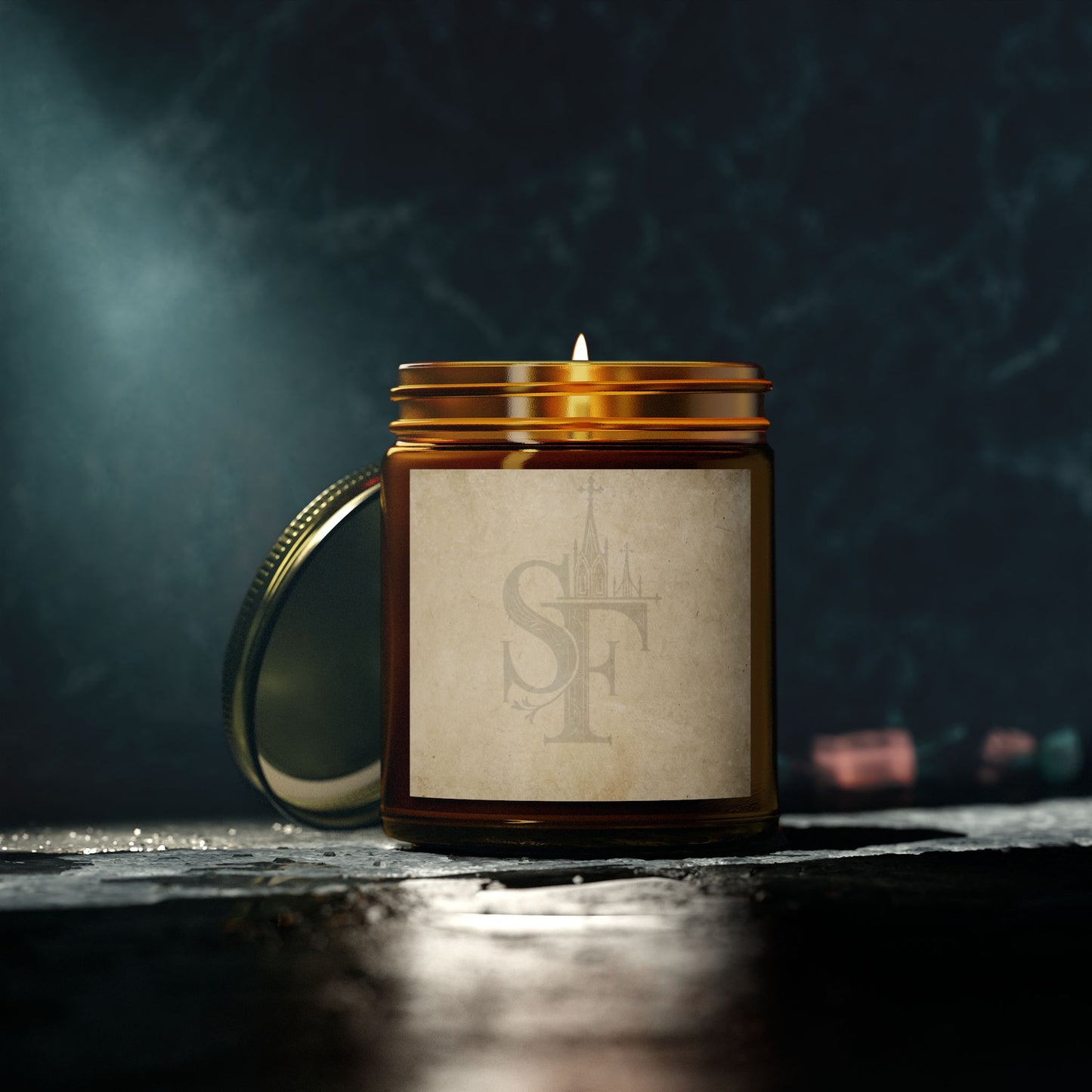 Spires and Facts Coconut Apricot Scented Candles