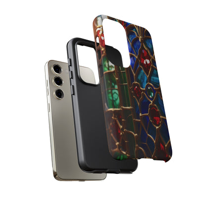 Stained-Glass Protective Phone Case - Jewel Toned Tracery