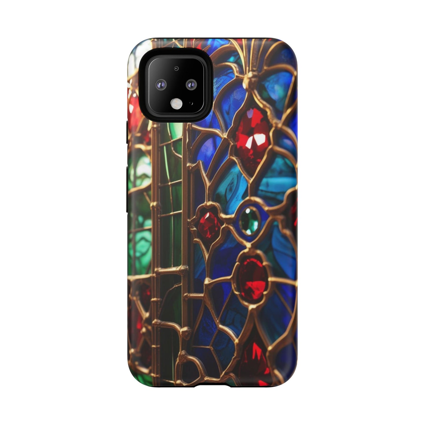 Stained-Glass Protective Phone Case - Jewel Toned Tracery