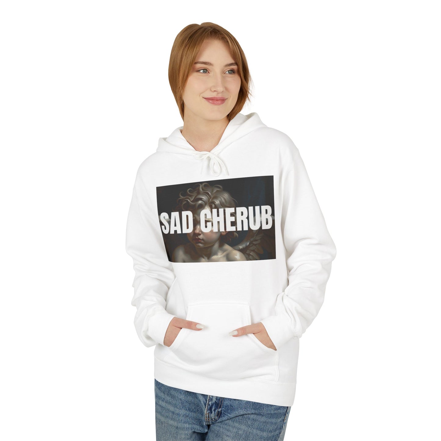 Sad Cherub Fleece Hoodie - Cozy Essentials