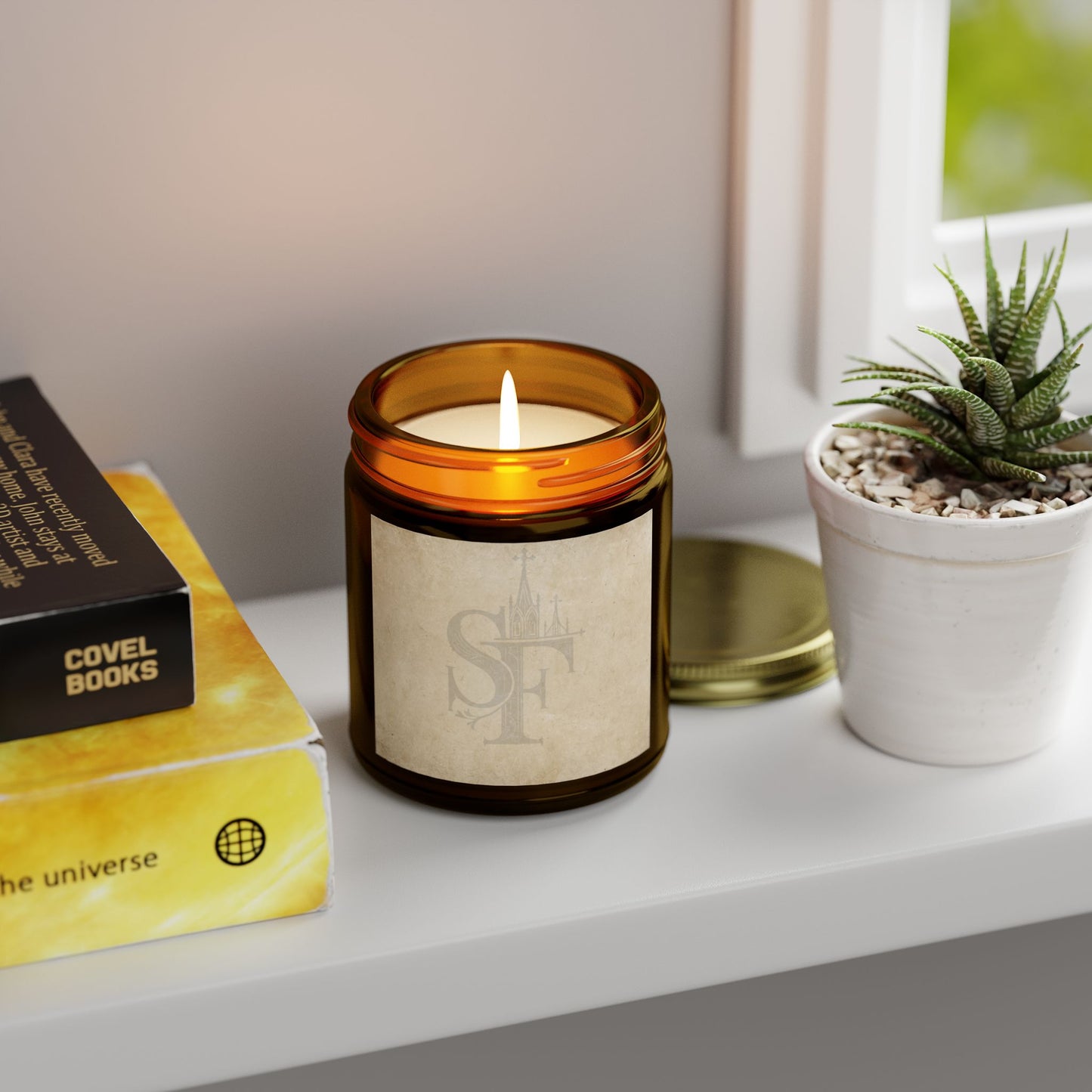Spires and Facts Coconut Apricot Scented Candles