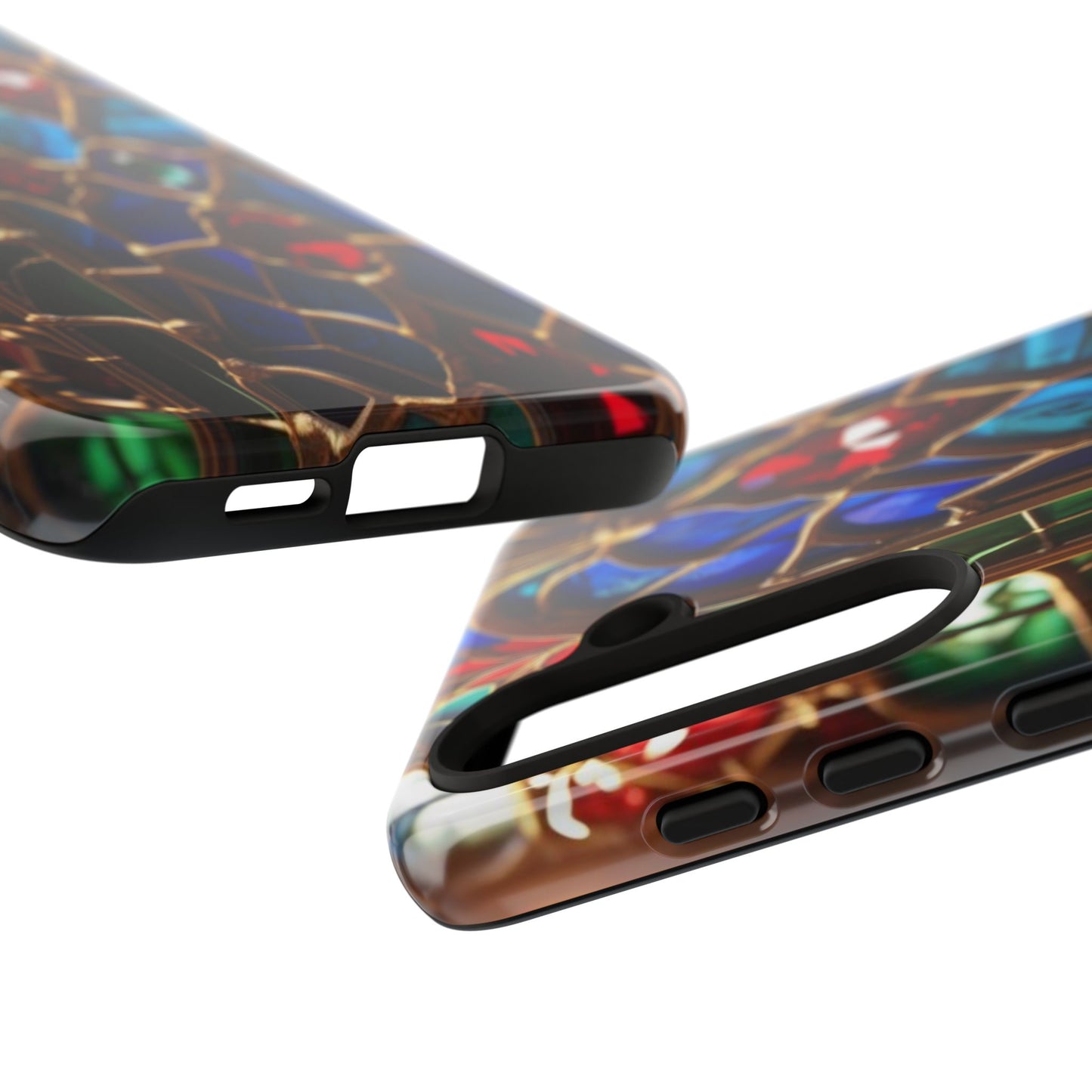 Stained-Glass Protective Phone Case - Jewel Toned Tracery