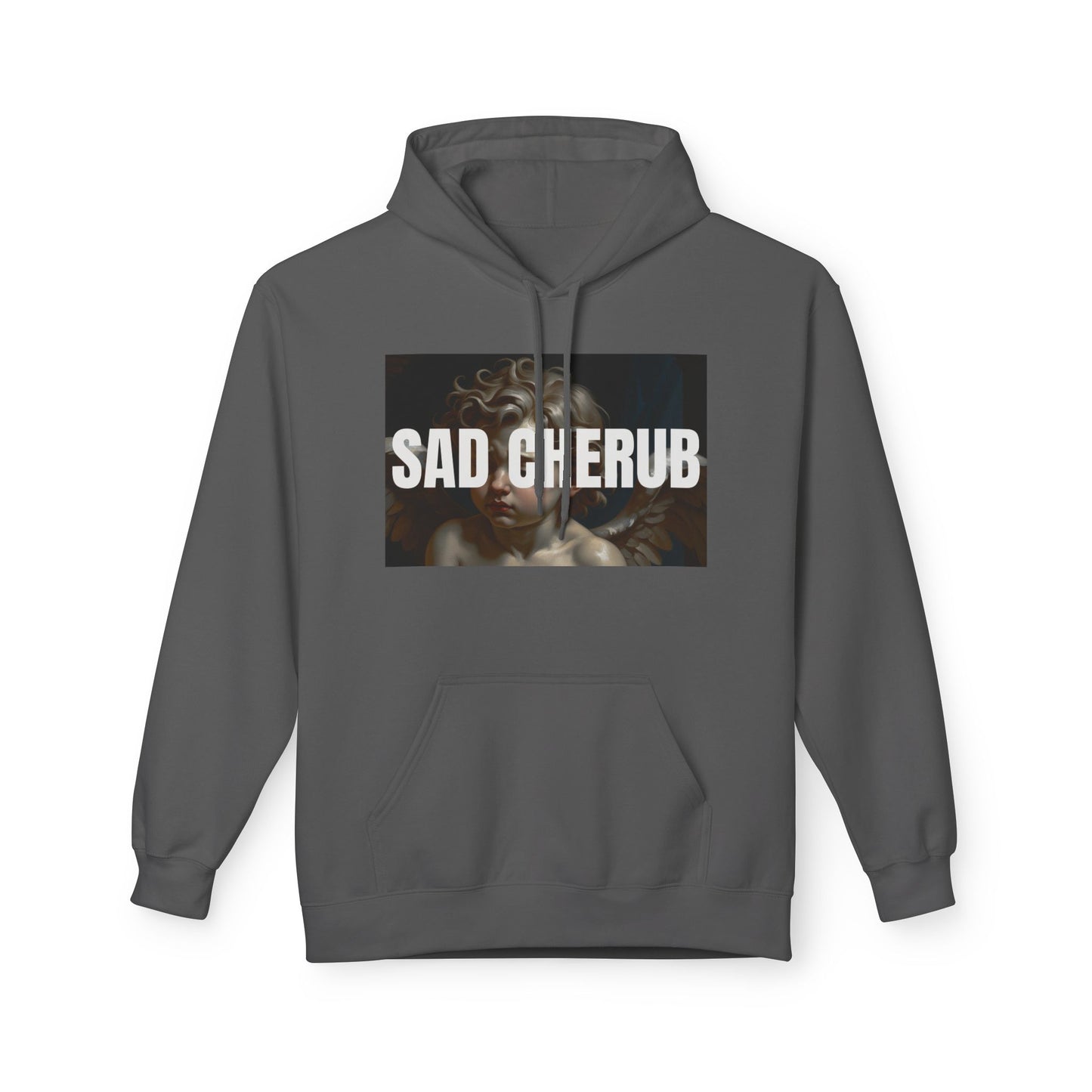 Sad Cherub Fleece Hoodie - Cozy Essentials