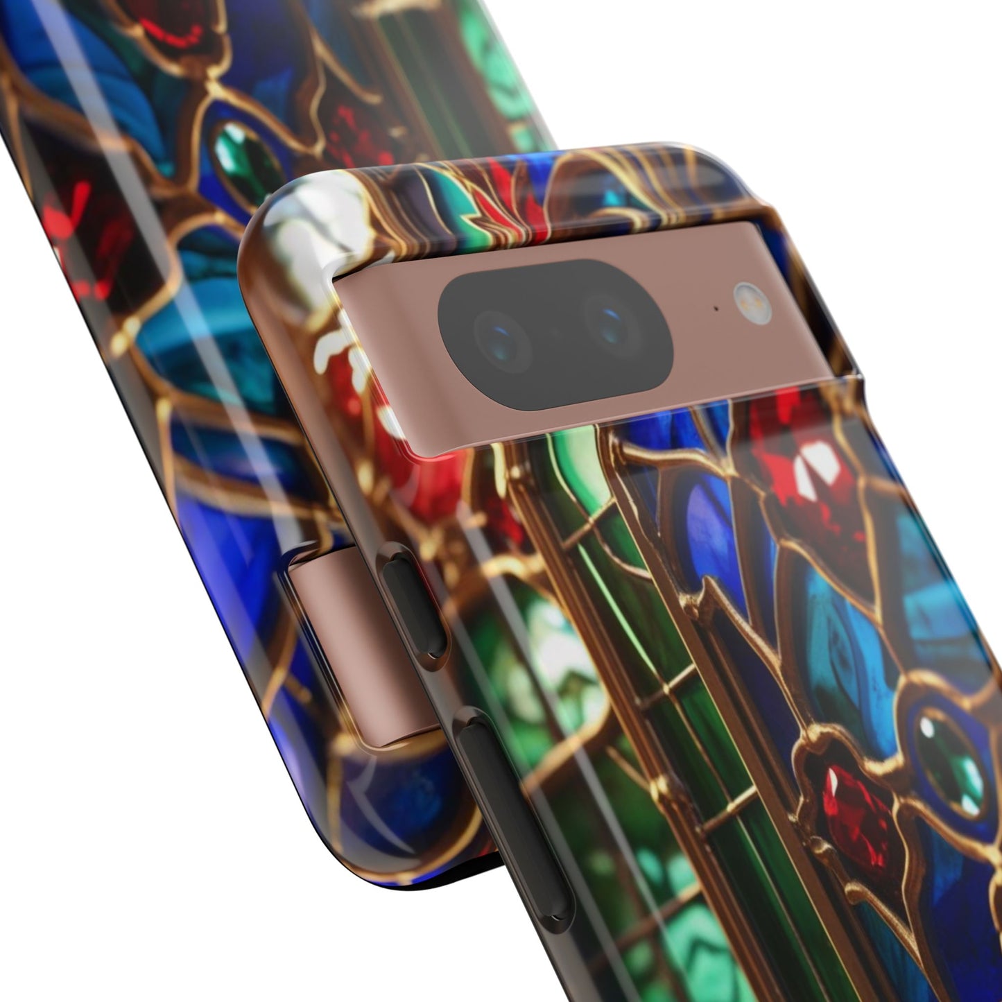 Stained-Glass Protective Phone Case - Jewel Toned Tracery