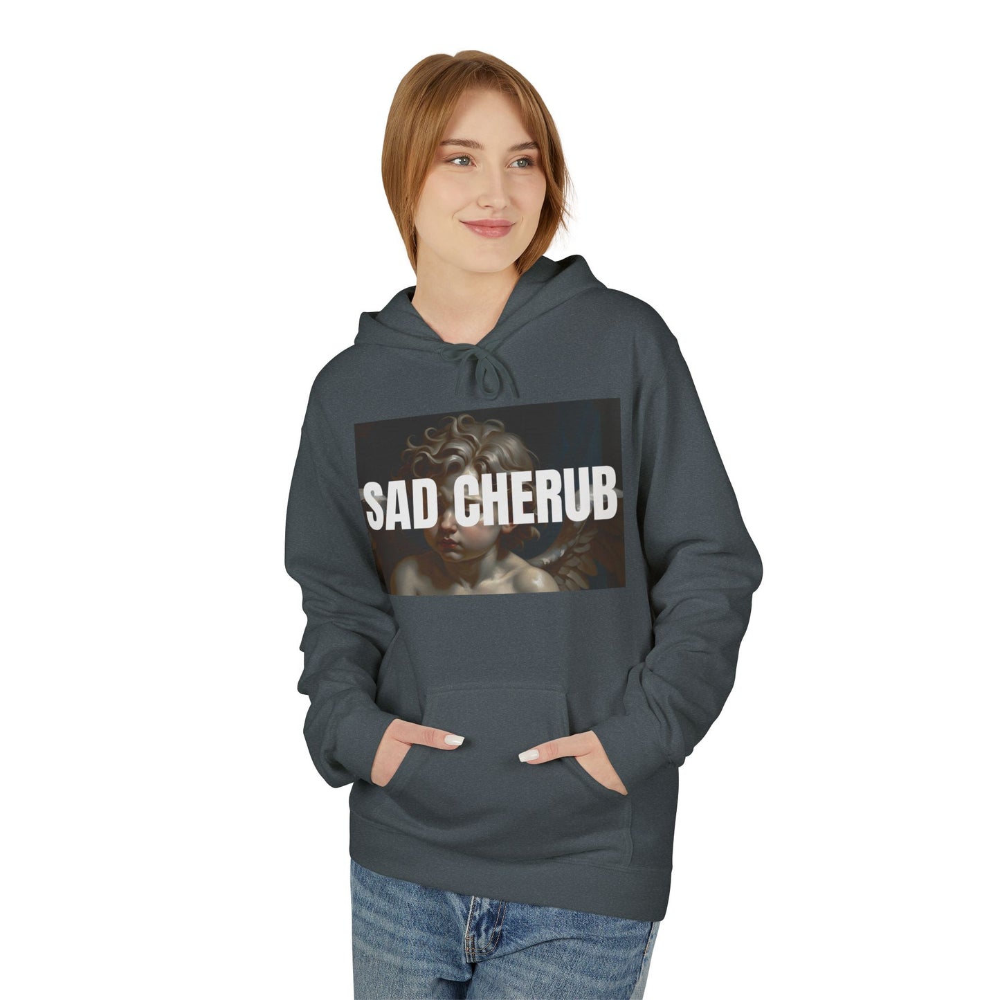 Sad Cherub Fleece Hoodie - Cozy Essentials