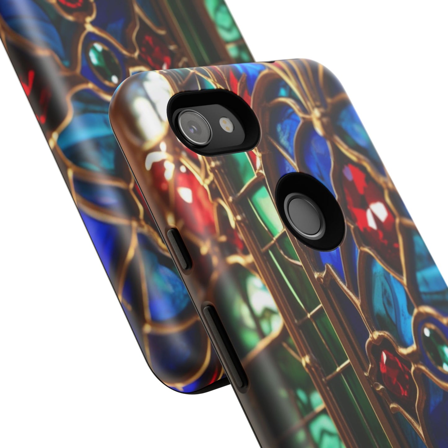 Stained-Glass Protective Phone Case - Jewel Toned Tracery