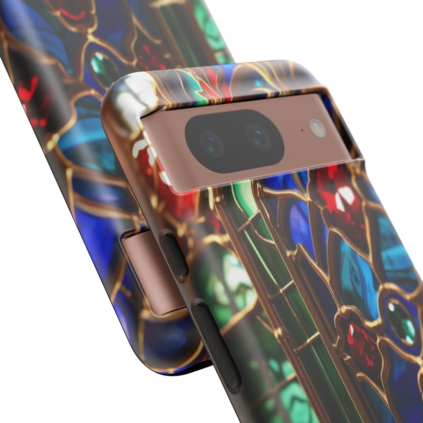 Stained-Glass Protective Phone Case - Jewel Toned Tracery