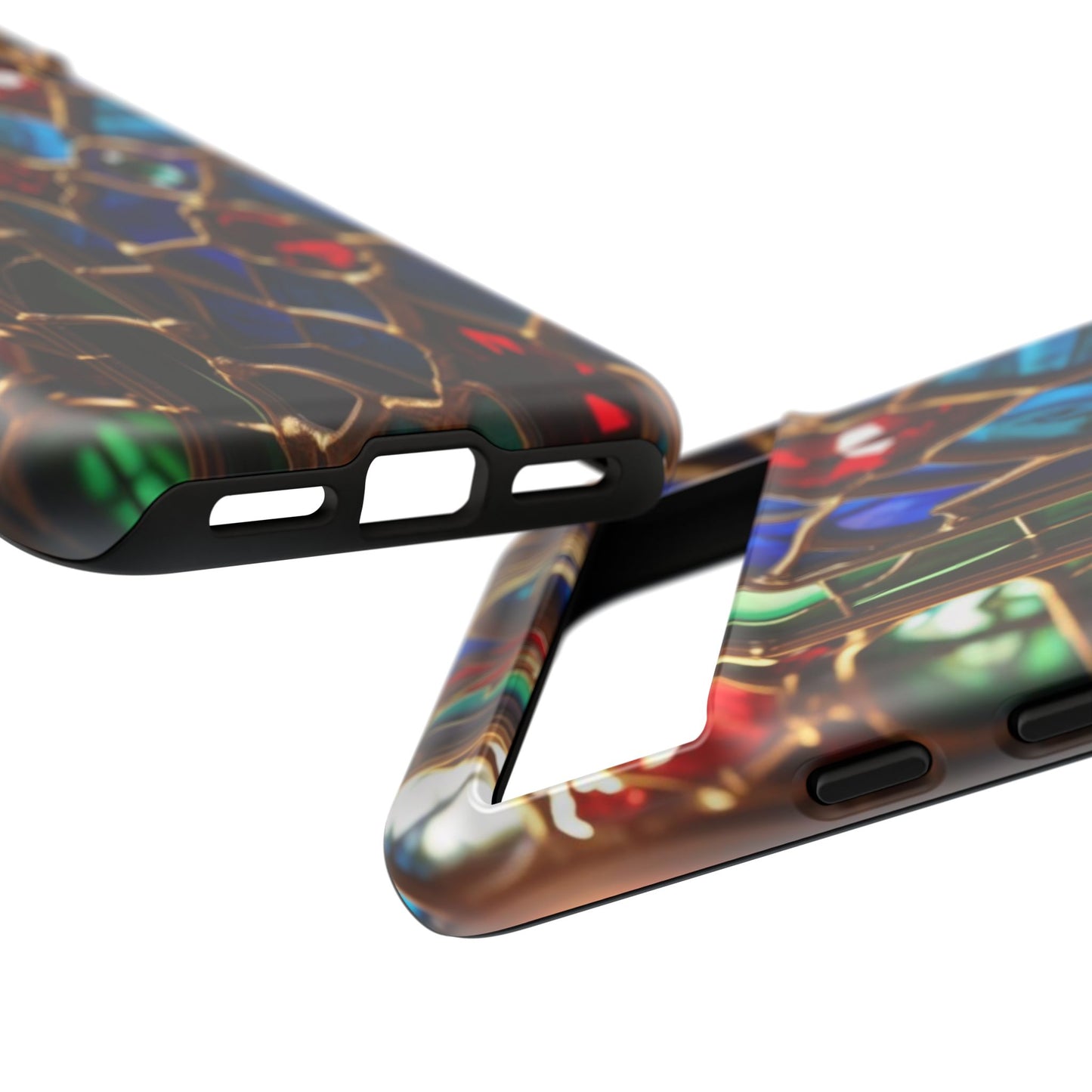 Stained-Glass Protective Phone Case - Jewel Toned Tracery