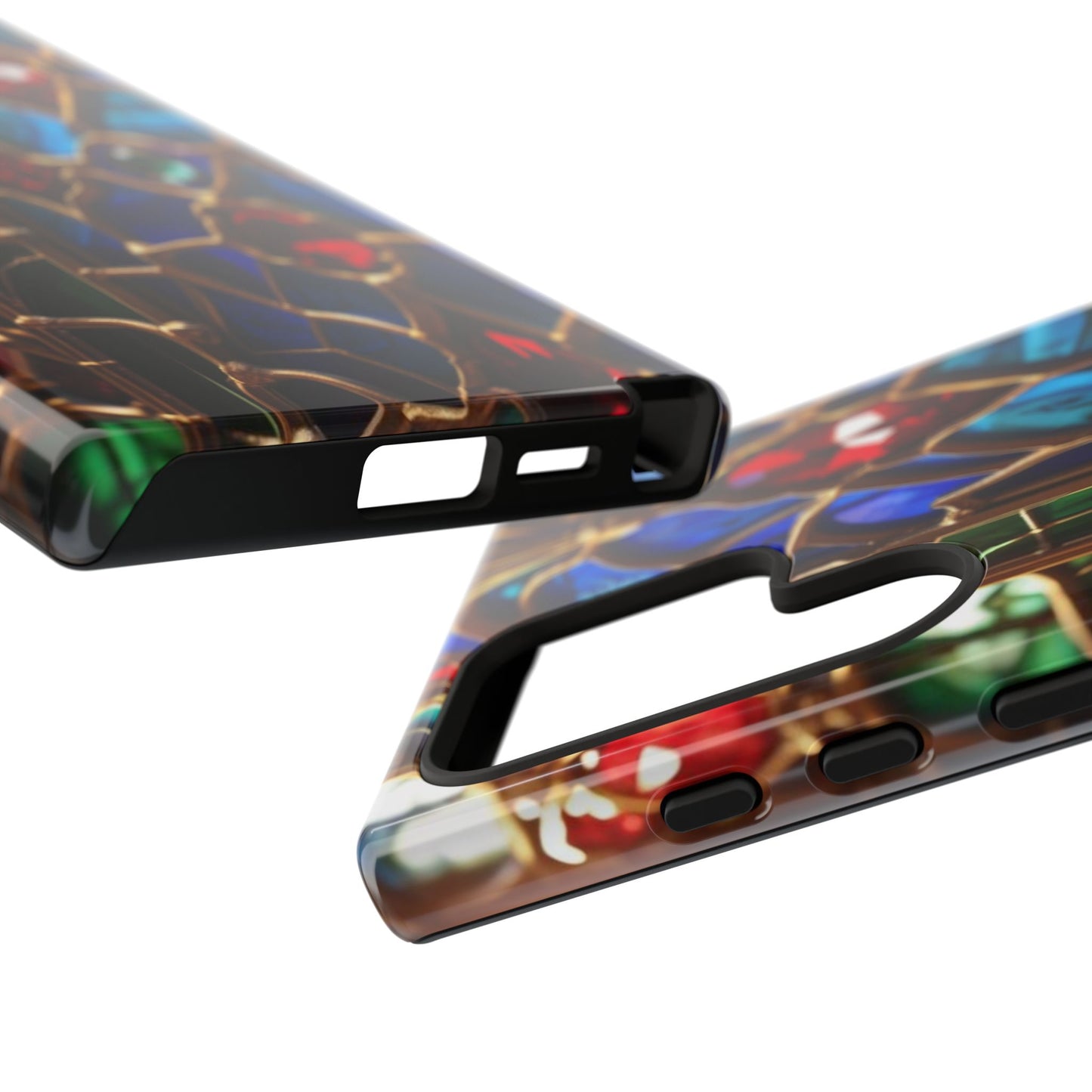 Stained-Glass Protective Phone Case - Jewel Toned Tracery