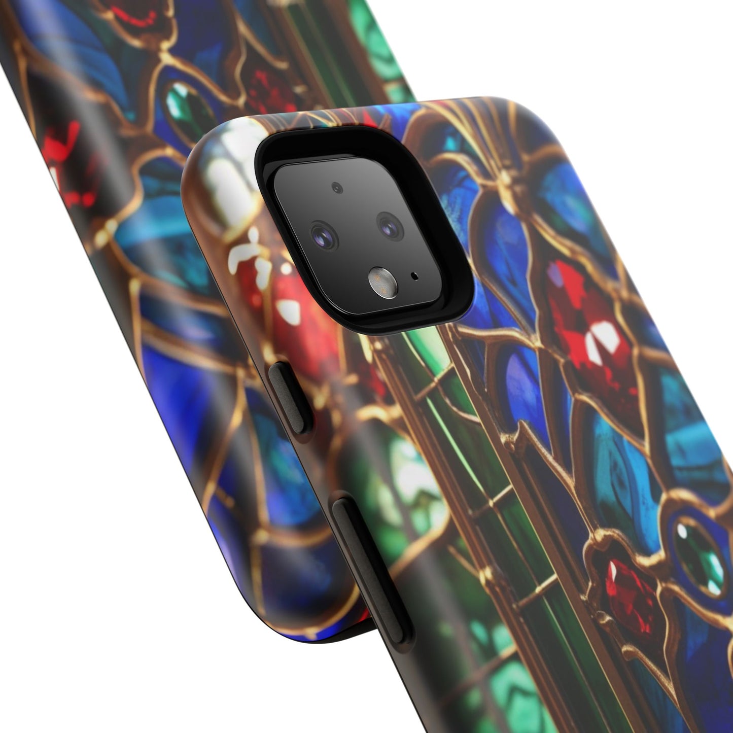 Stained-Glass Protective Phone Case - Jewel Toned Tracery