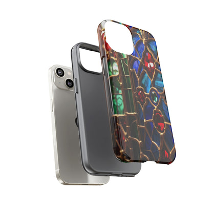 Stained-Glass Protective Phone Case - Jewel Toned Tracery