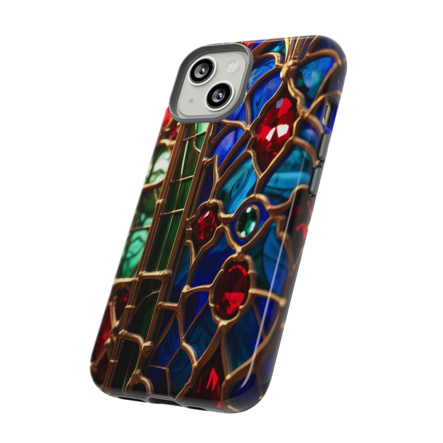 Stained-Glass Protective Phone Case - Jewel Toned Tracery