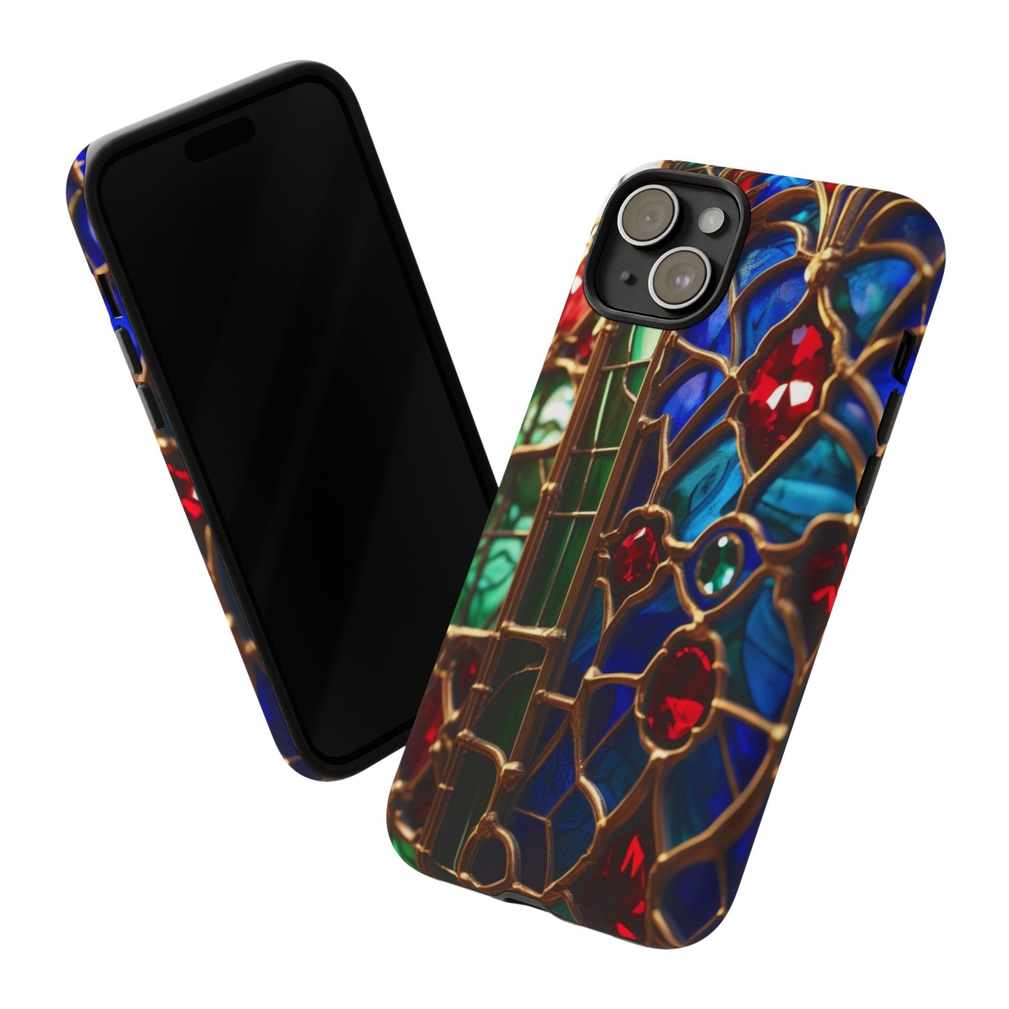 Stained-Glass Protective Phone Case - Jewel Toned Tracery