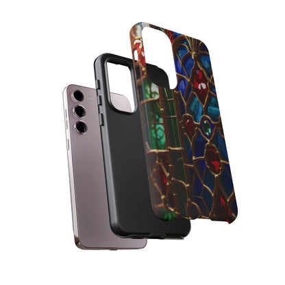 Stained-Glass Protective Phone Case - Jewel Toned Tracery
