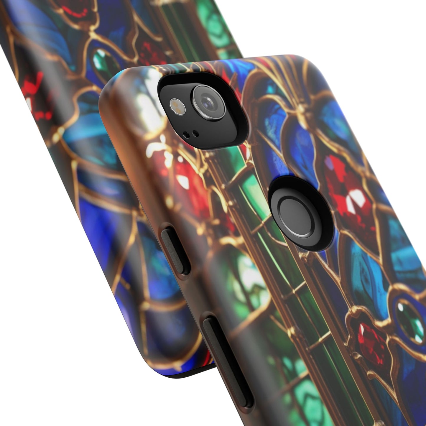 Stained-Glass Protective Phone Case - Jewel Toned Tracery