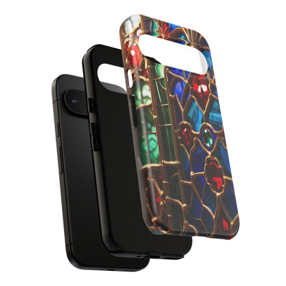 Stained-Glass Protective Phone Case - Jewel Toned Tracery