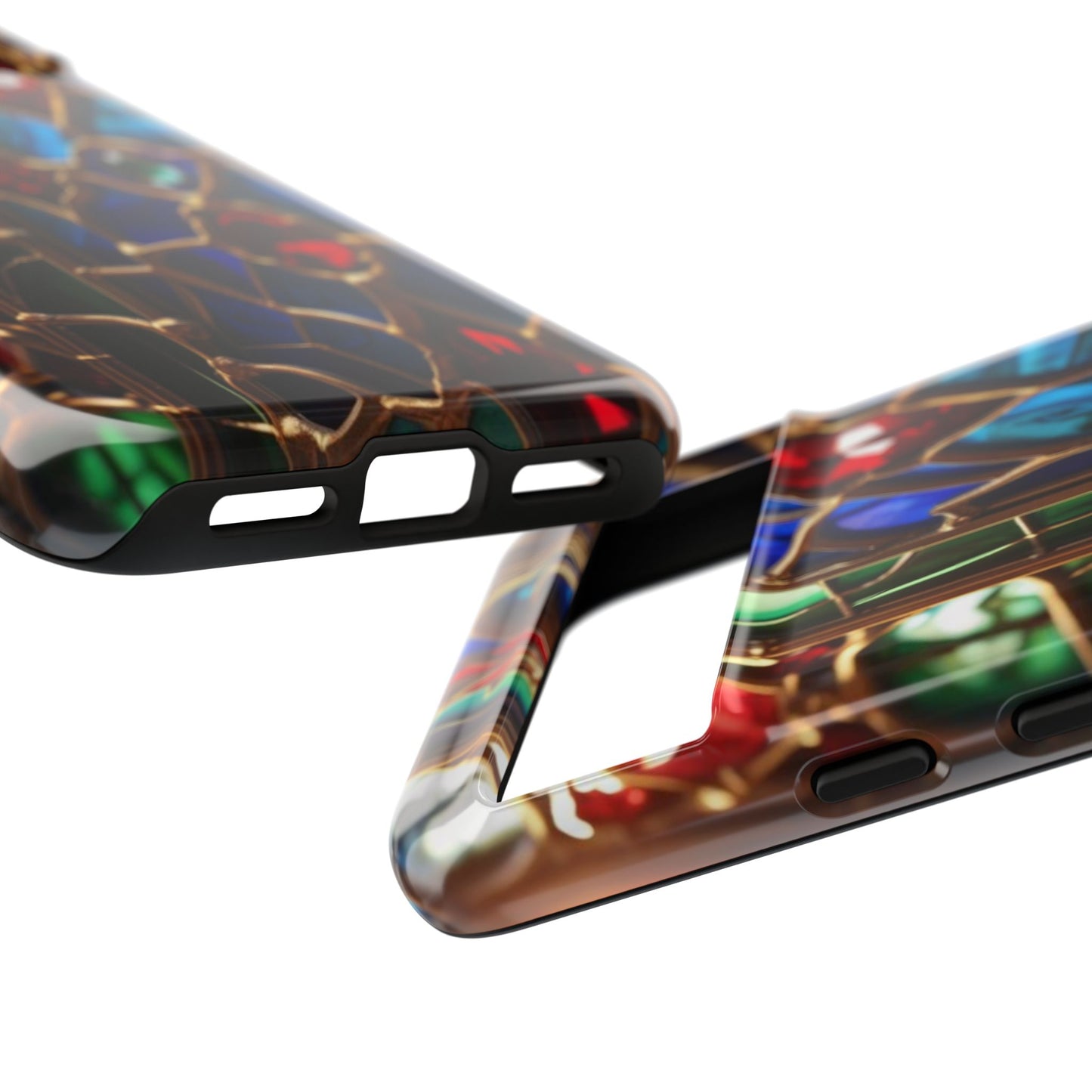 Stained-Glass Protective Phone Case - Jewel Toned Tracery