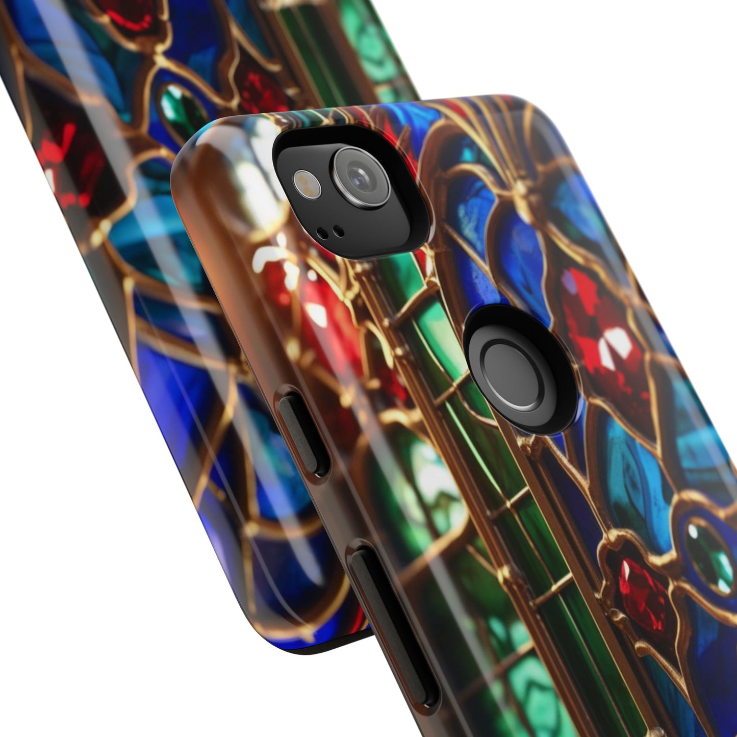 Stained-Glass Protective Phone Case - Jewel Toned Tracery