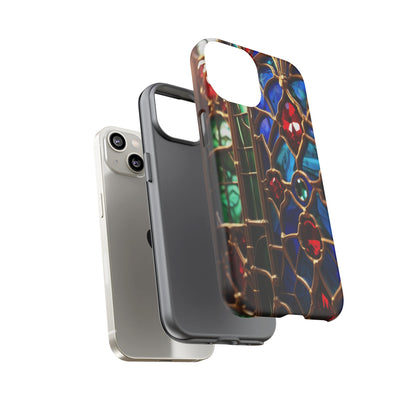 Stained-Glass Protective Phone Case - Jewel Toned Tracery