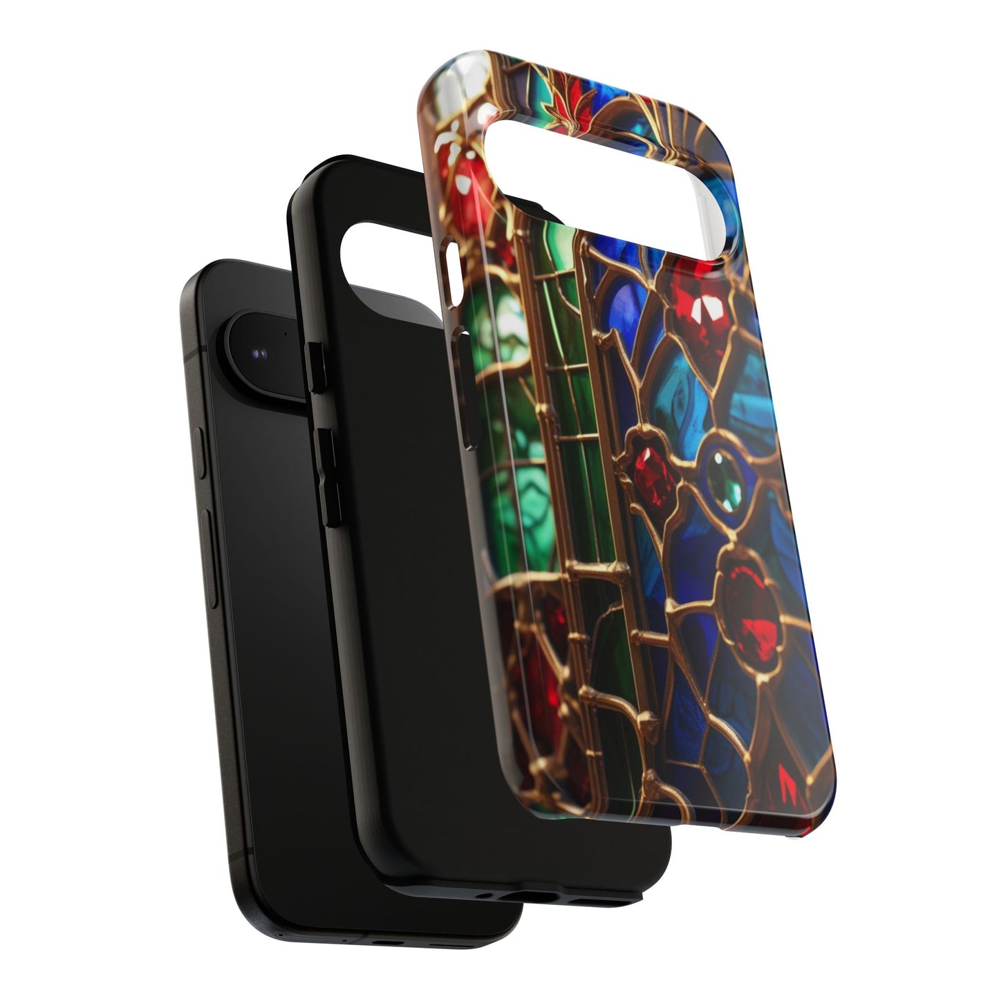 Stained-Glass Protective Phone Case - Jewel Toned Tracery