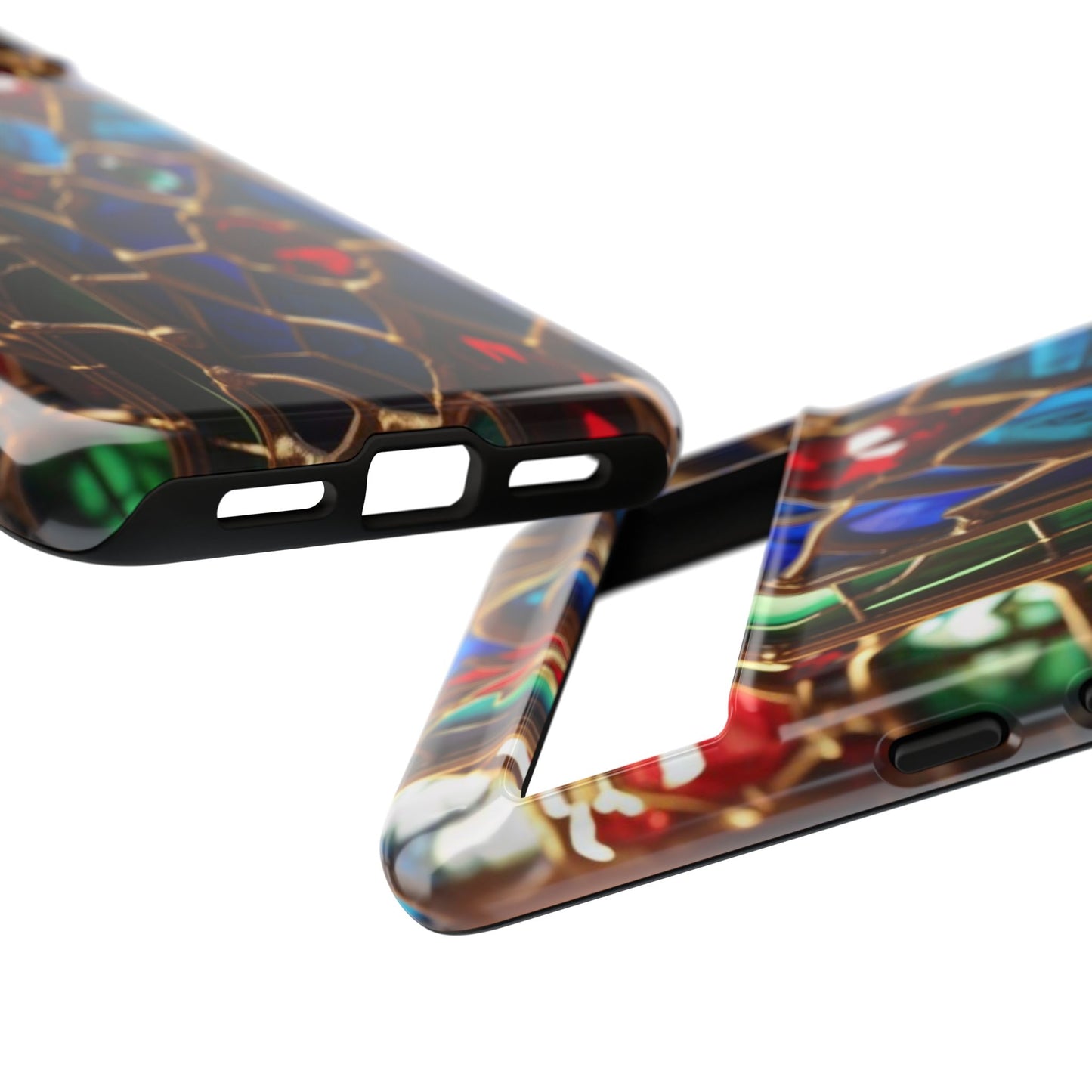 Stained-Glass Protective Phone Case - Jewel Toned Tracery