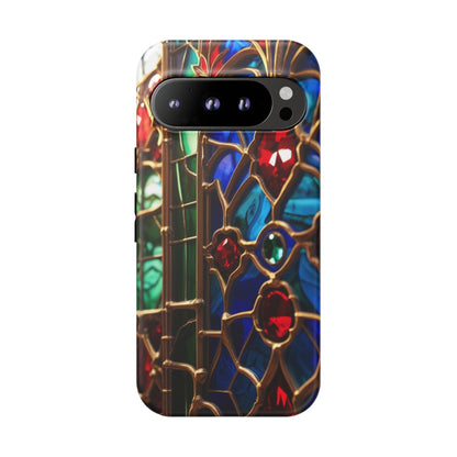 Stained-Glass Protective Phone Case - Jewel Toned Tracery