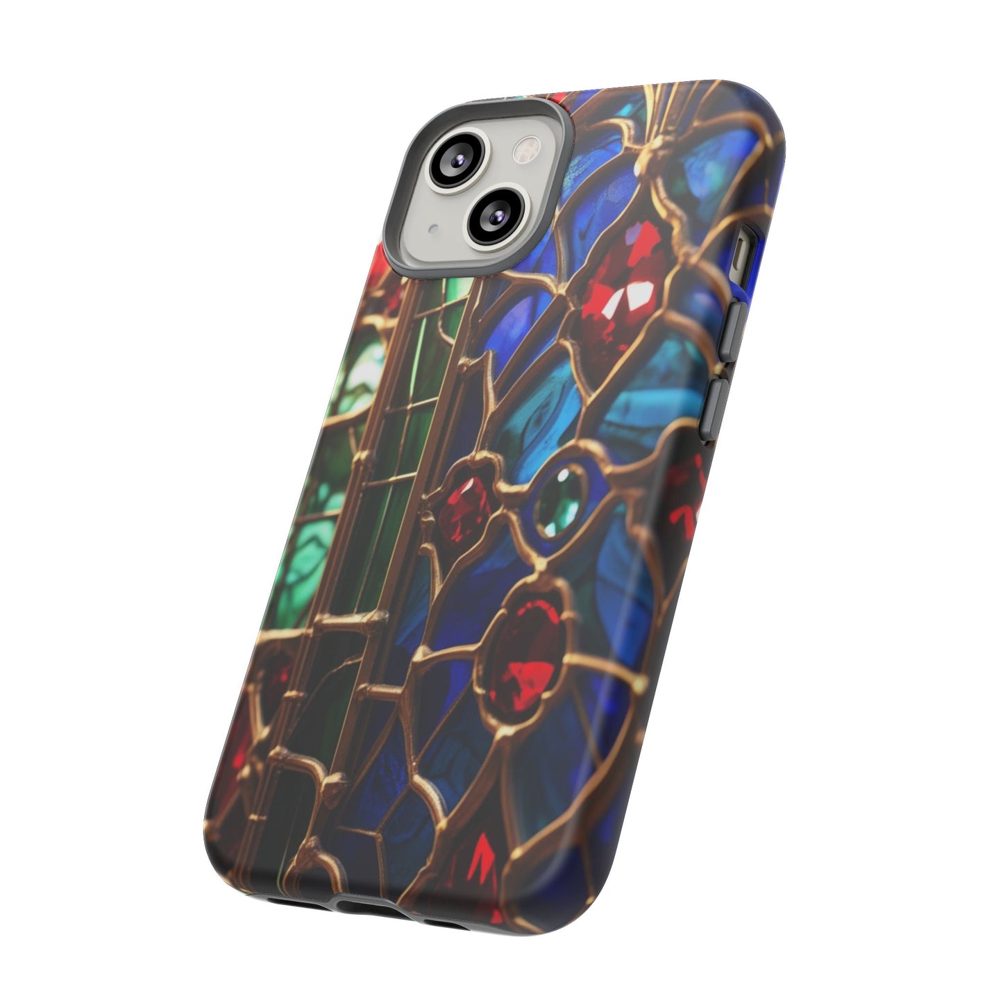 Stained-Glass Protective Phone Case - Jewel Toned Tracery