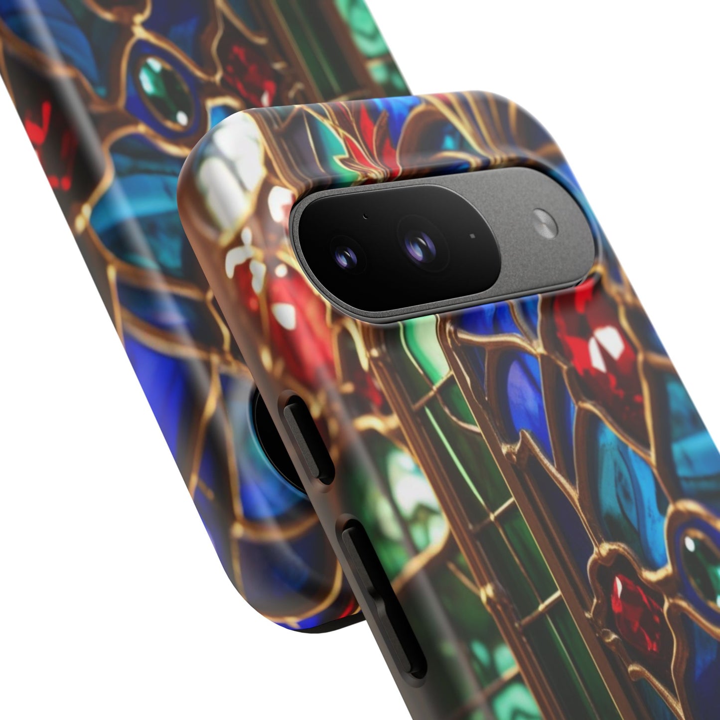 Stained-Glass Protective Phone Case - Jewel Toned Tracery