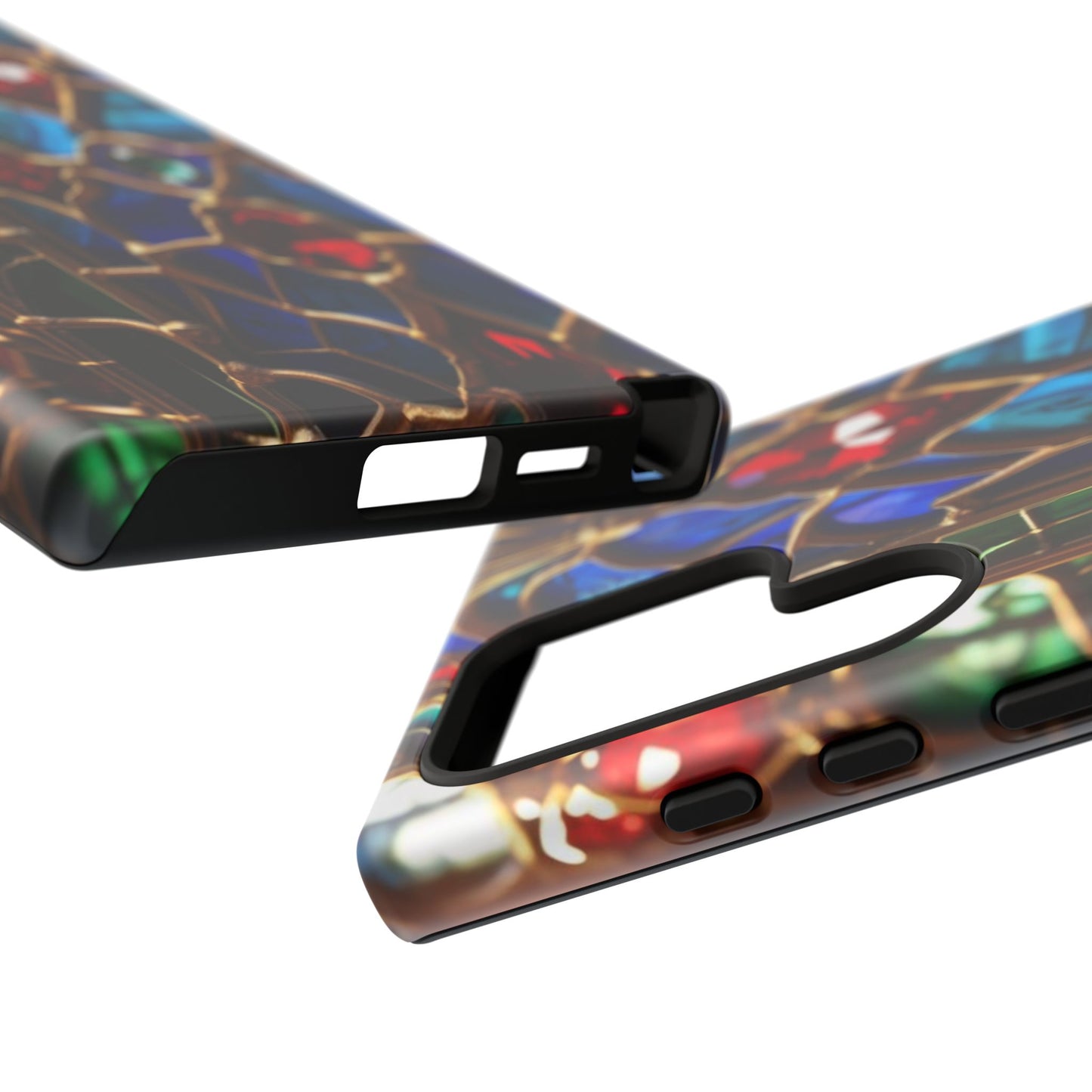 Stained-Glass Protective Phone Case - Jewel Toned Tracery