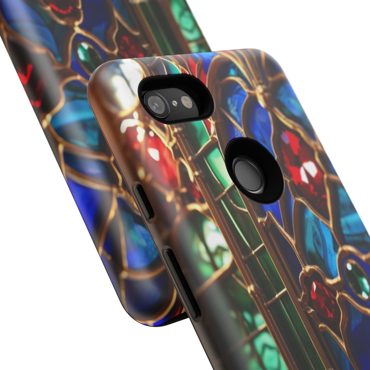 Stained-Glass Protective Phone Case - Jewel Toned Tracery