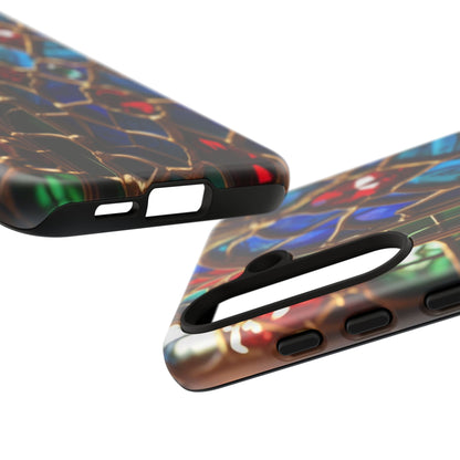 Stained-Glass Protective Phone Case - Jewel Toned Tracery