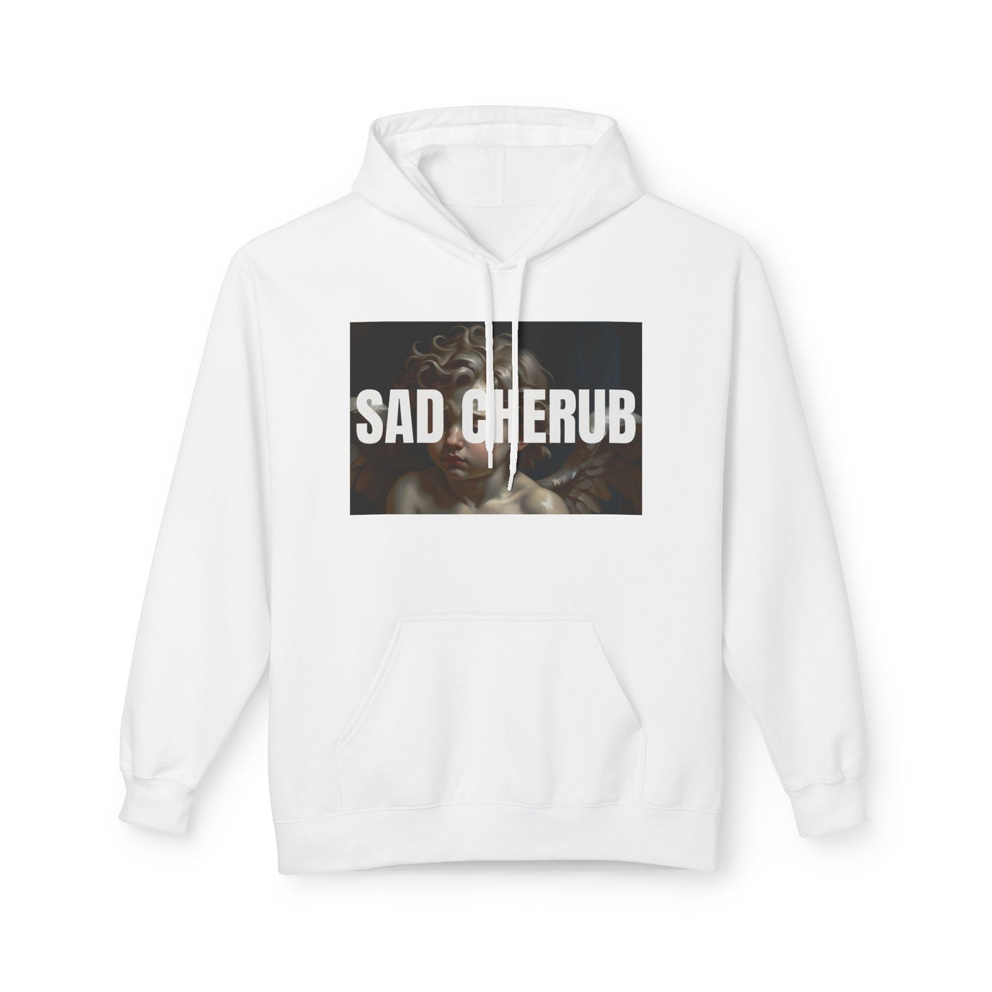 Sad Cherub Fleece Hoodie - Cozy Essentials