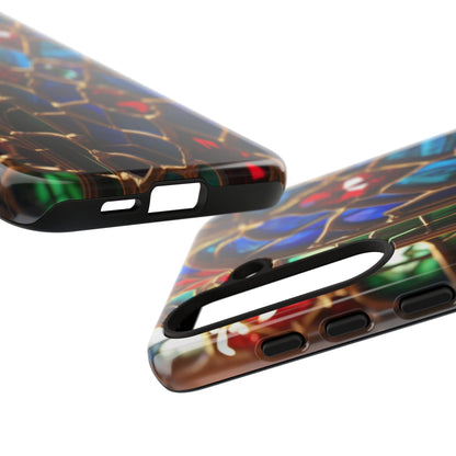 Stained-Glass Protective Phone Case - Jewel Toned Tracery