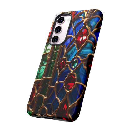 Stained-Glass Protective Phone Case - Jewel Toned Tracery
