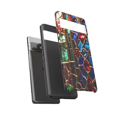 Stained-Glass Protective Phone Case - Jewel Toned Tracery