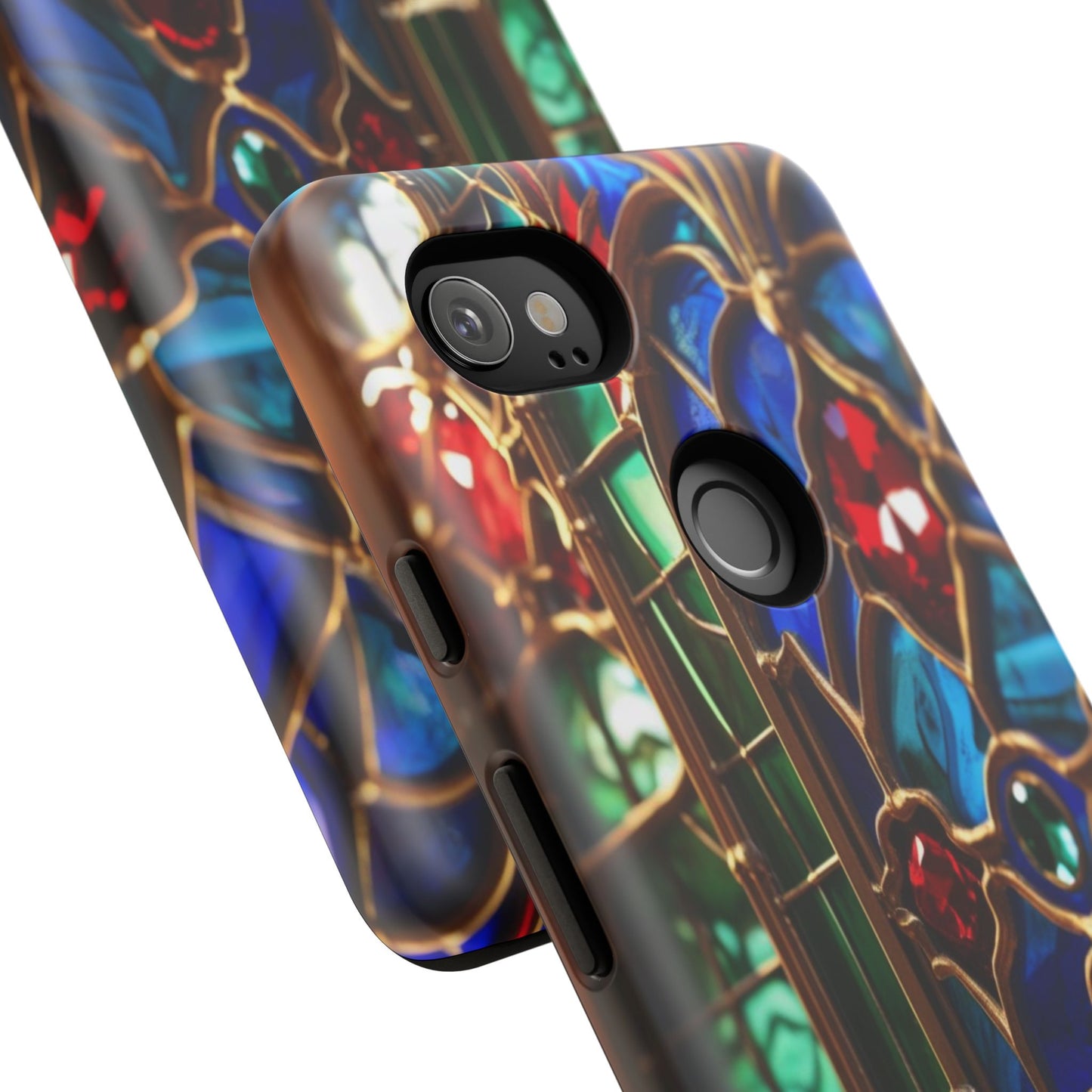Stained-Glass Protective Phone Case - Jewel Toned Tracery