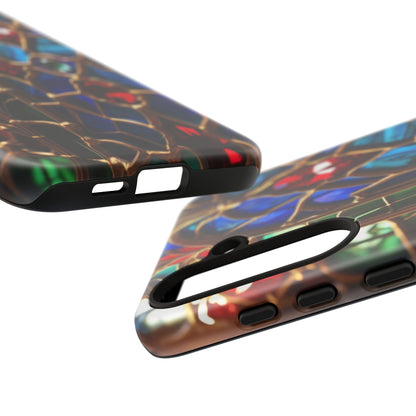 Stained-Glass Protective Phone Case - Jewel Toned Tracery