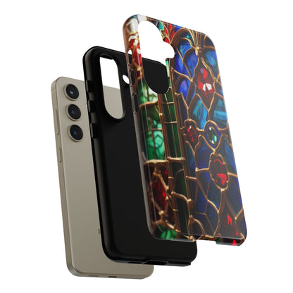 Stained-Glass Protective Phone Case - Jewel Toned Tracery