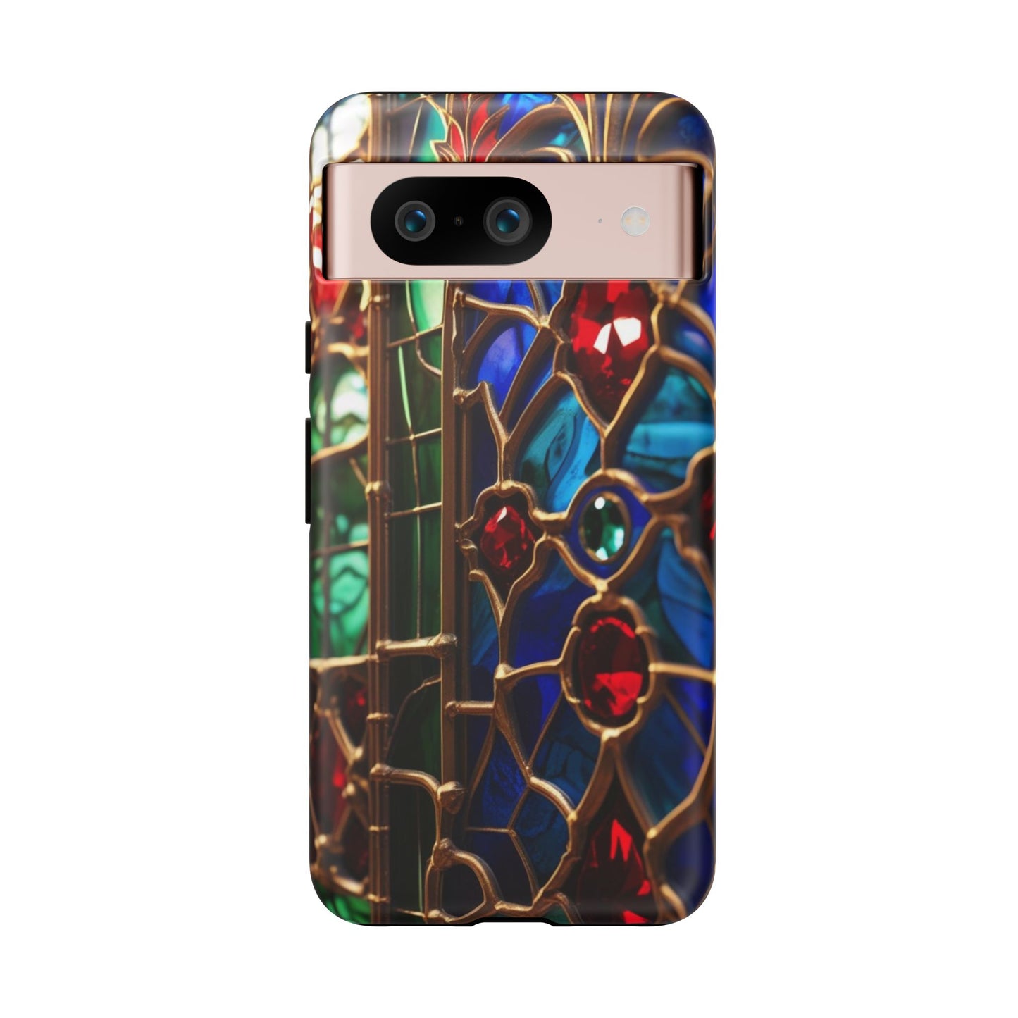 Stained-Glass Protective Phone Case - Jewel Toned Tracery