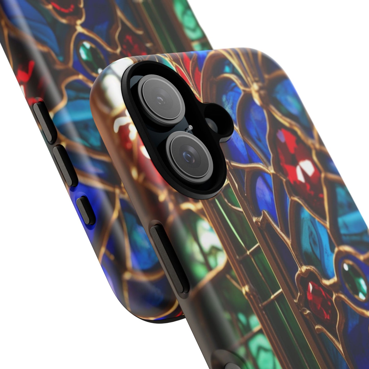 Stained-Glass Protective Phone Case - Jewel Toned Tracery