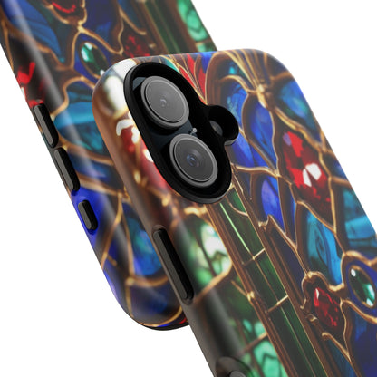 Stained-Glass Protective Phone Case - Jewel Toned Tracery