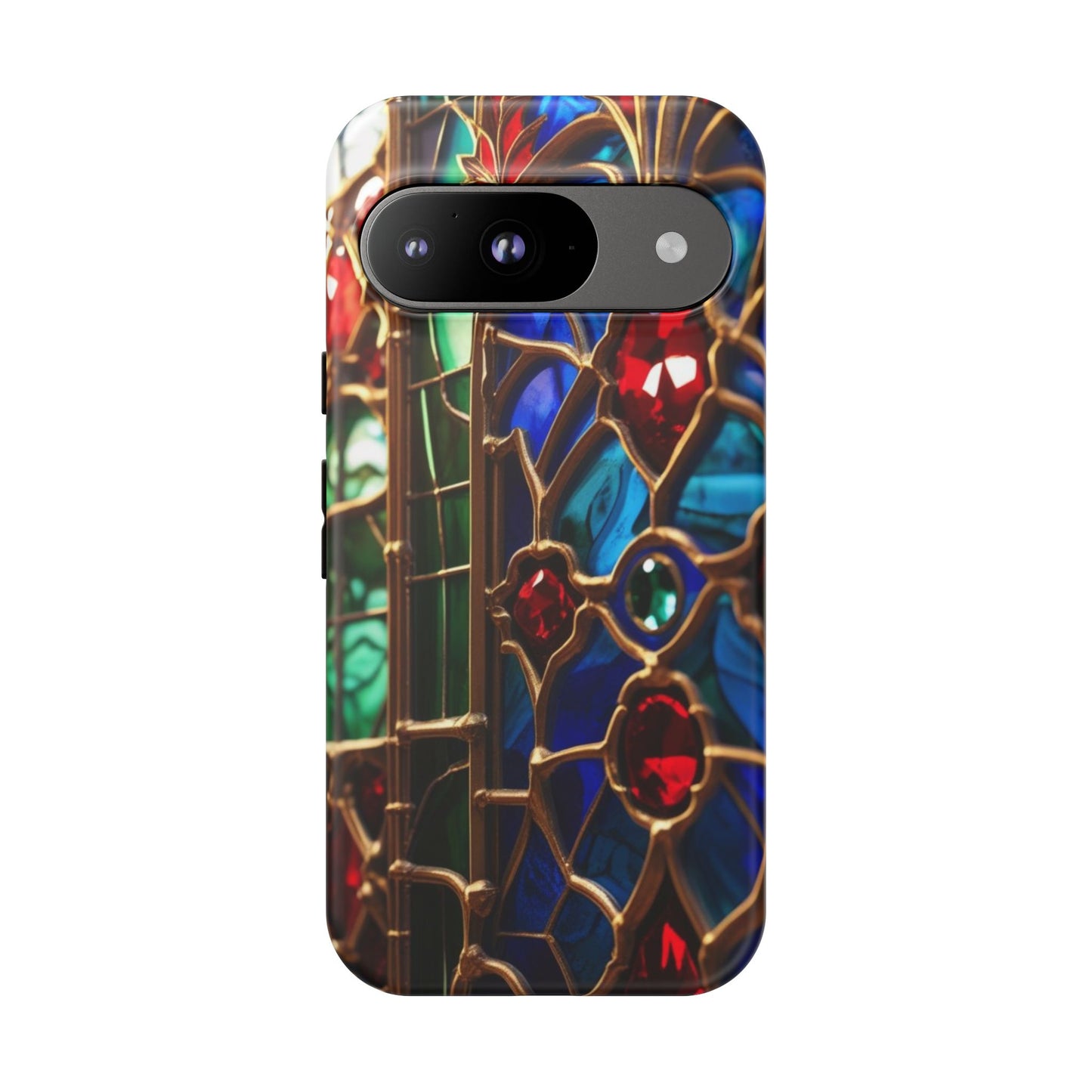 Stained-Glass Protective Phone Case - Jewel Toned Tracery