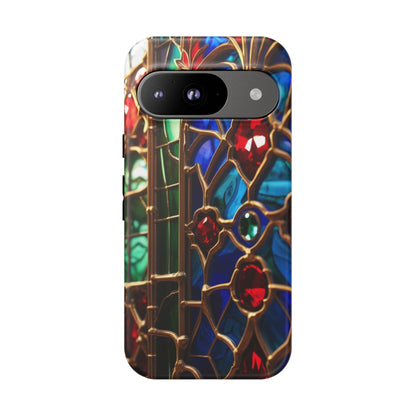Stained-Glass Protective Phone Case - Jewel Toned Tracery